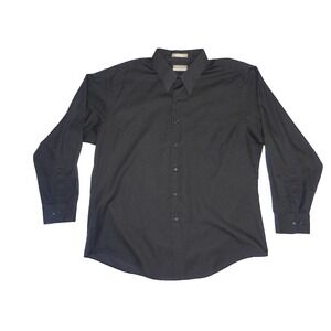 Van Heusen Men's Black Long Sleeve Dress Shirt - XL